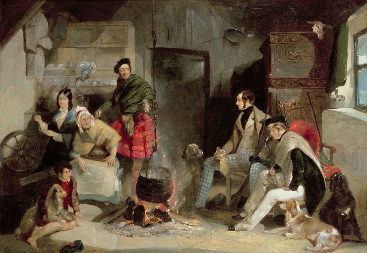 Highland Interior, efter Sir Edwin Landseer (1802-73) af John Frederick Pasmore