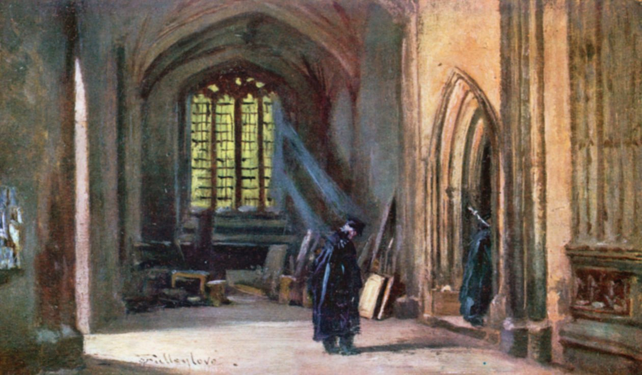 Indgang til Divinity School (farvelitografi) af John Fulleylove