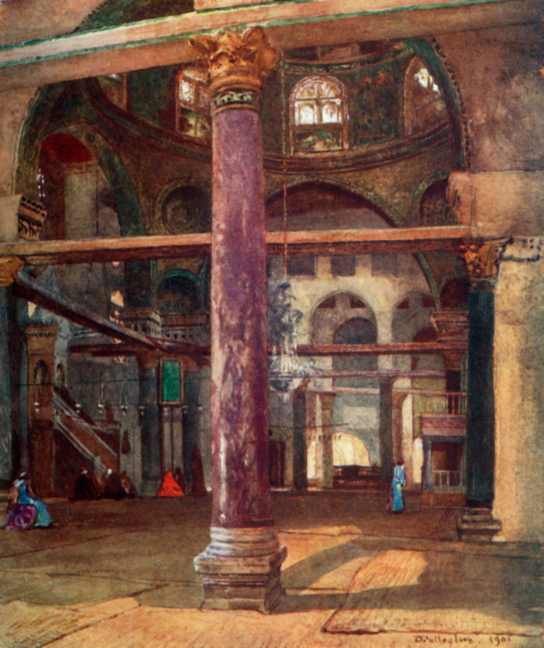 Interiør af moskeen i El Aksa fra sydøst, 1902. af John Fulleylove
