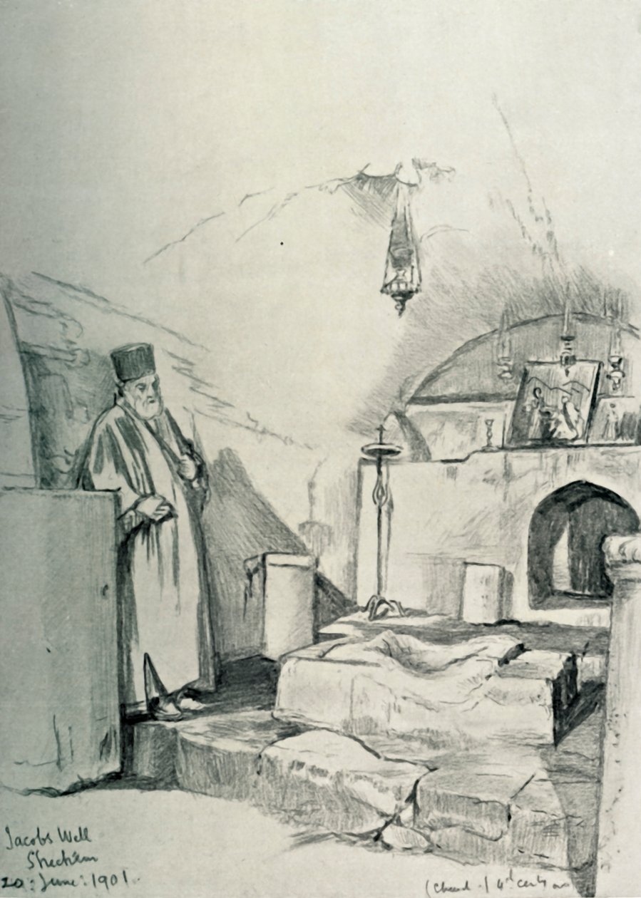 Jacobs Brønd ved Sichem Nablus, 1902. af John Fulleylove