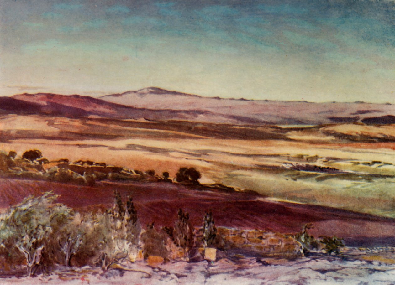Hermon-bjerget fra Tabors skråninger, 1902. af John Fulleylove