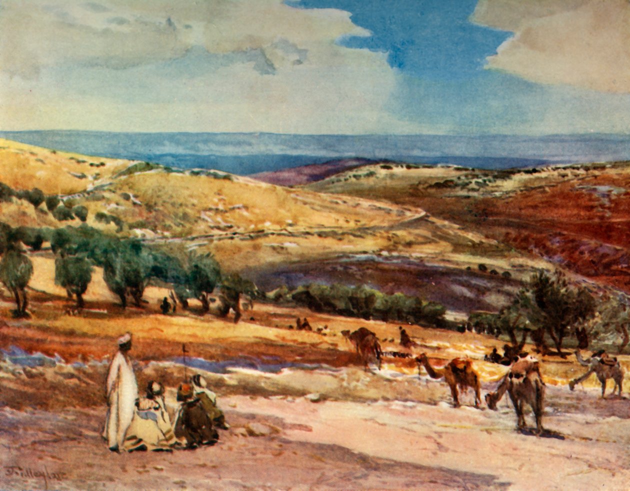 På vejen fra Jerusalem til Betania, 1902. af John Fulleylove