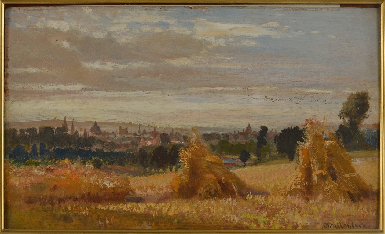 Oxford (olie på panel) af John Fulleylove