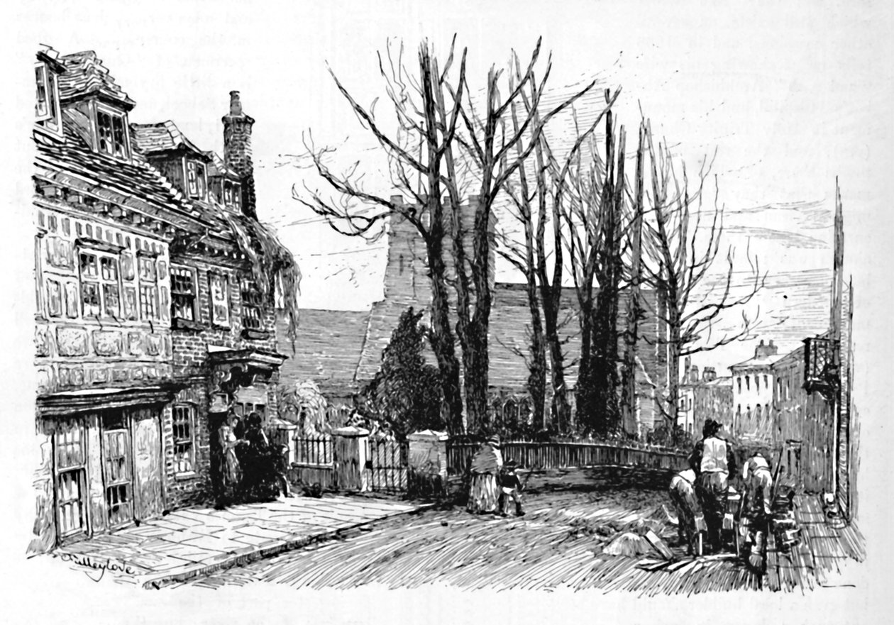 Quarry Street, med St. Marys, 1886 af John Fulleylove