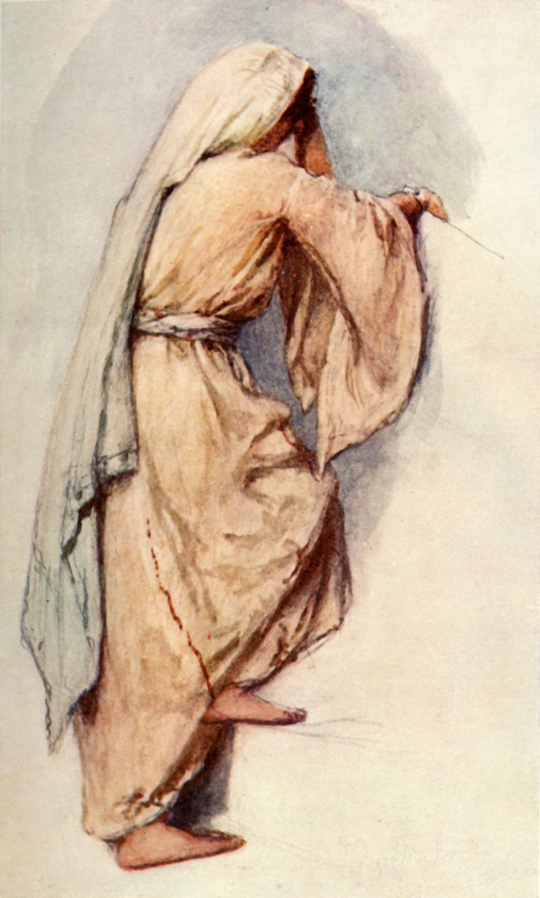 Studie til syriske kvinders feriekjole, 1902. af John Fulleylove