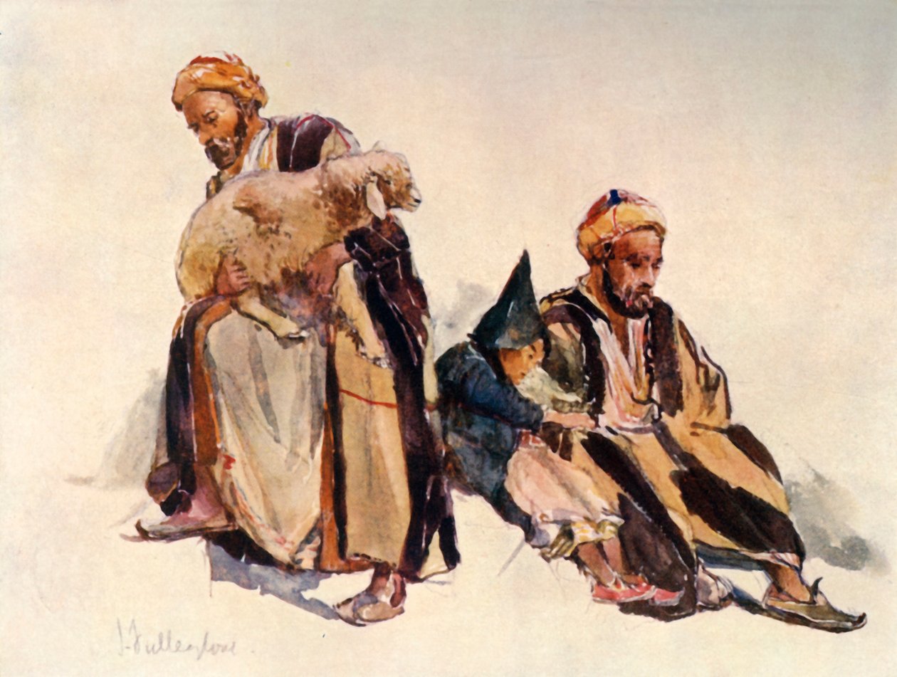 Syriske hyrder og hyrdedreng, 1902. af John Fulleylove
