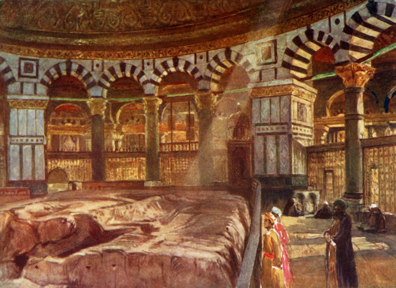 Den hellige klippe under klippekuplen, 1902. af John Fulleylove