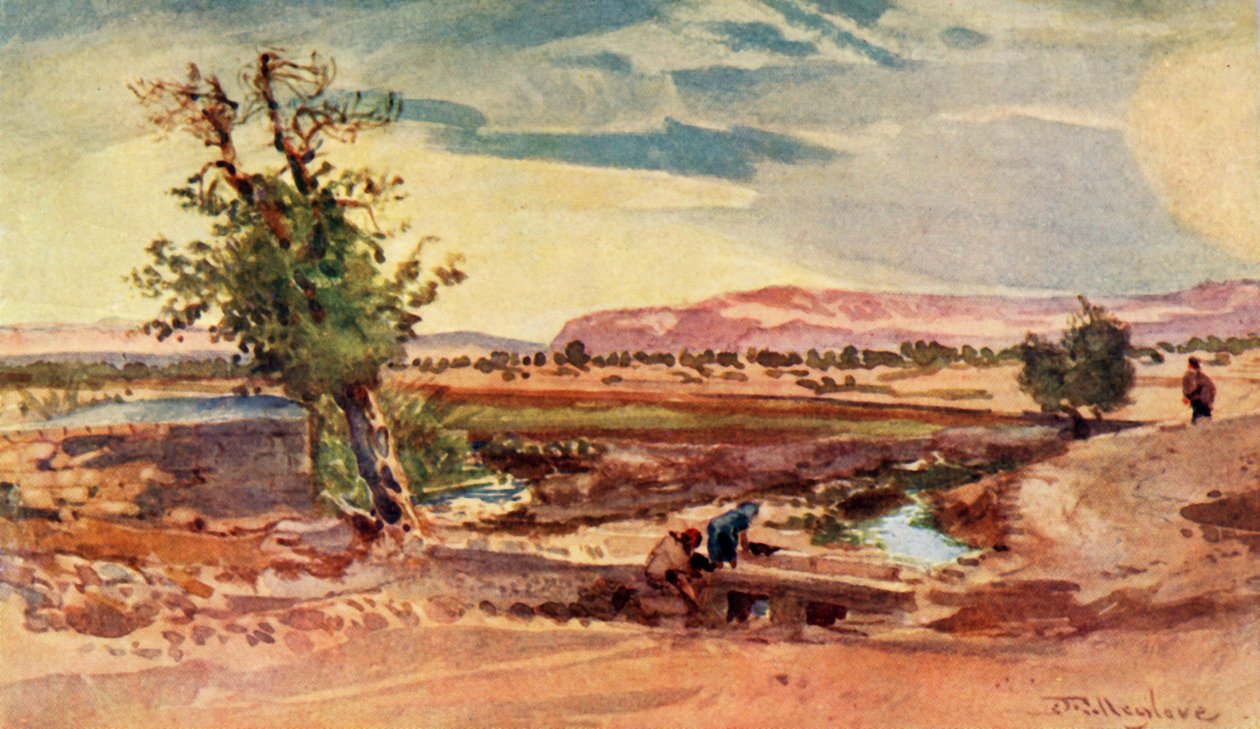 Strømmen, der flyder fra Elisas forår, 1902. af John Fulleylove