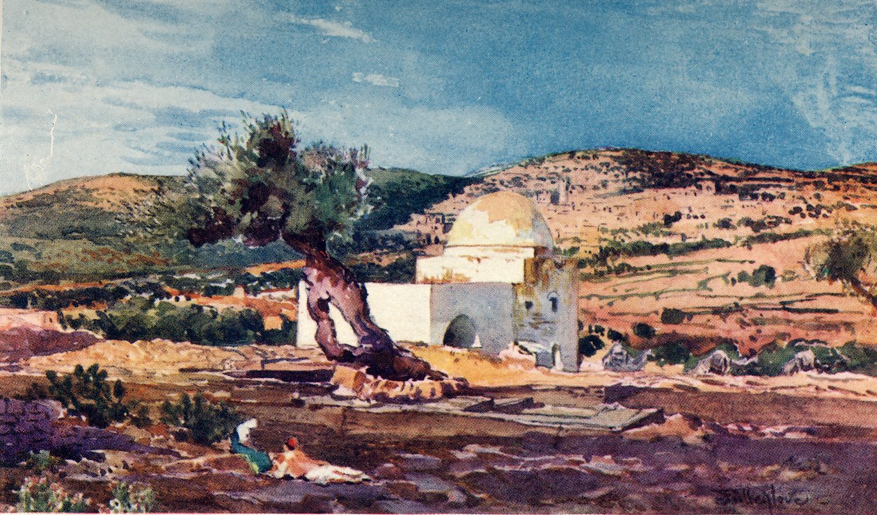 Rachels grav på vejen fra Jerusalem til Hebron, 1902. af John Fulleylove
