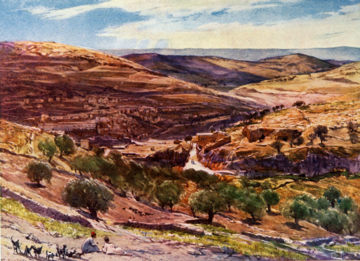 Hinnom-dalen med Angrebshøjen, 1902. af John Fulleylove