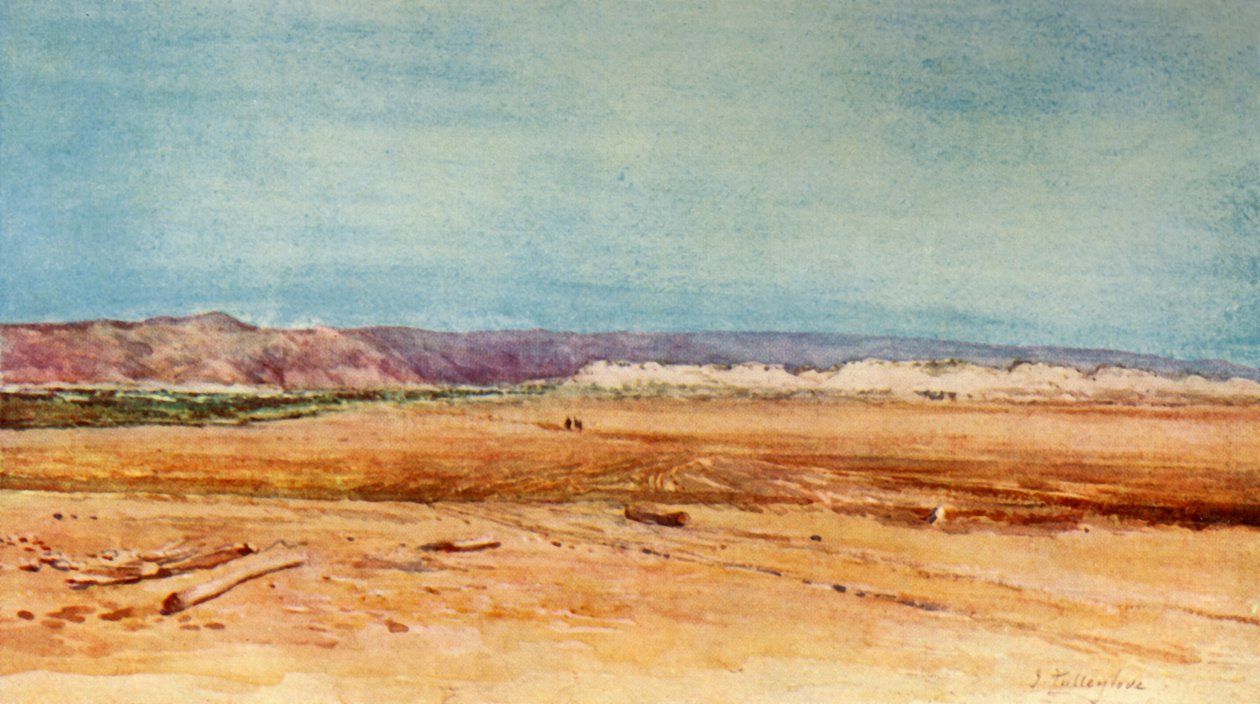 Den vestlige kyst af Det Døde Hav, 1902. af John Fulleylove