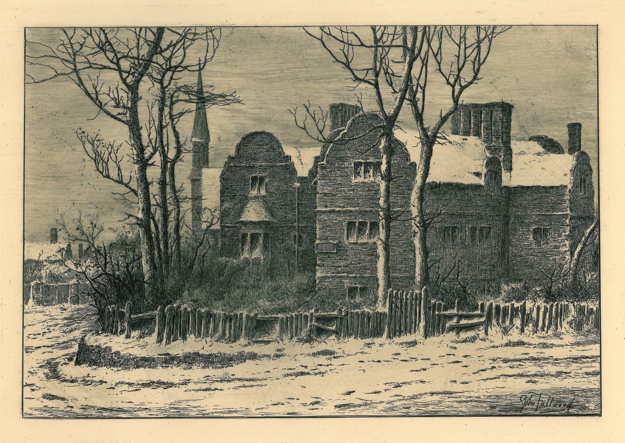 The White Hart, Caldmore, Walsall, fra "Remnants Of Old Wolverhampton", bind I, nr. 1-37, udgivet 1880. af John Fullwood