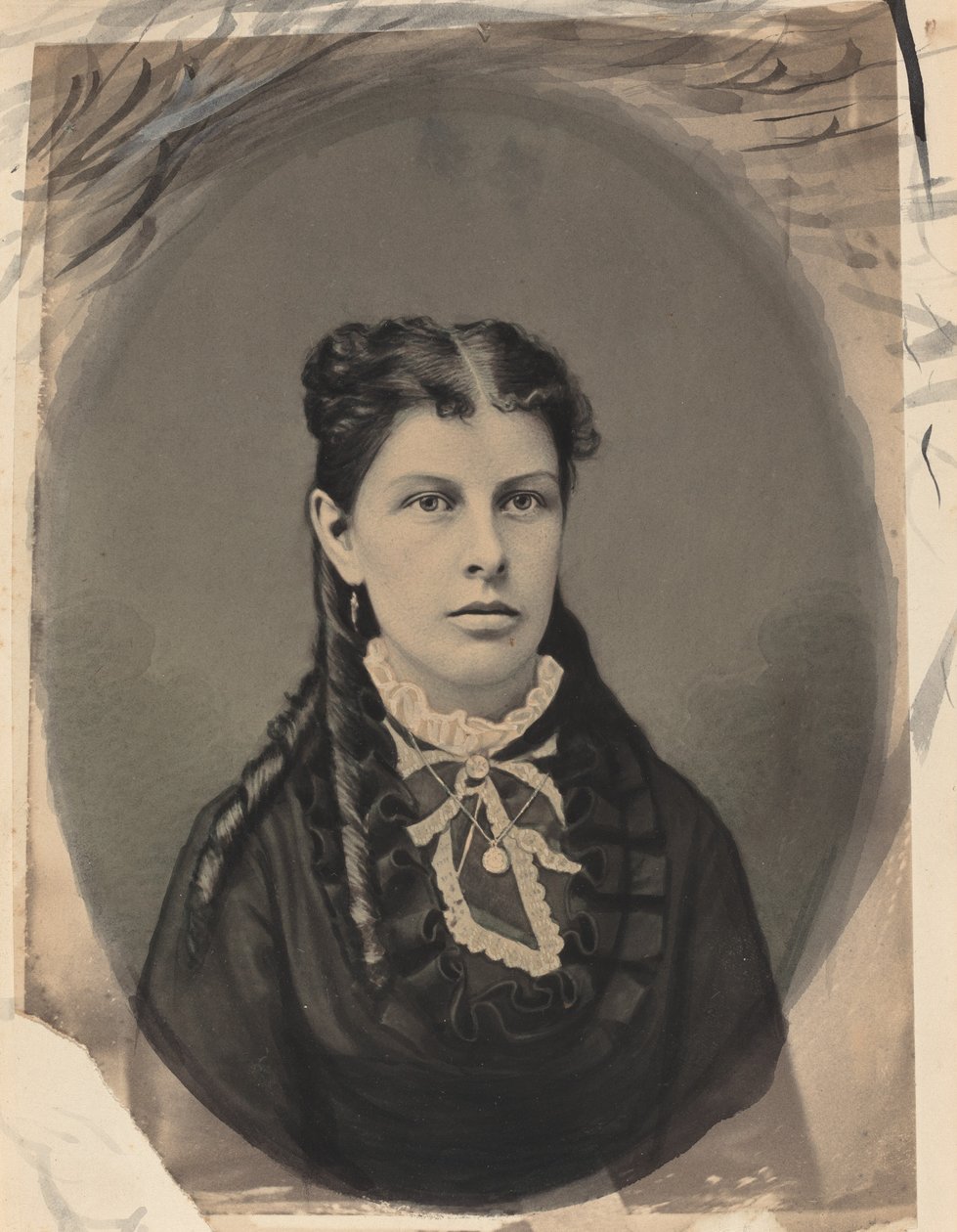 Portræt af en kvinde, ca. 1870. af John G Ellinwood