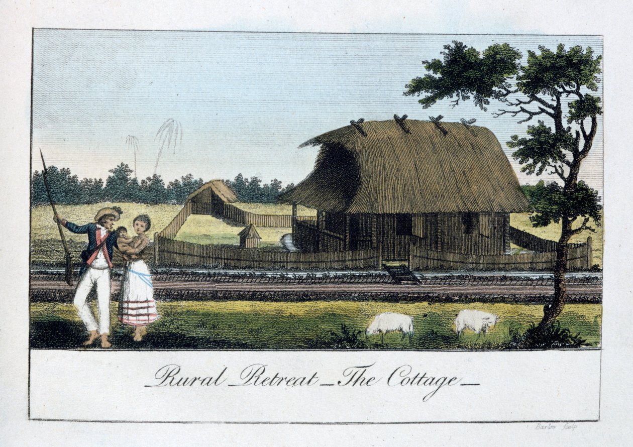 Rural Retreat, The Cottage, 1813 af John Gabriel Stedman