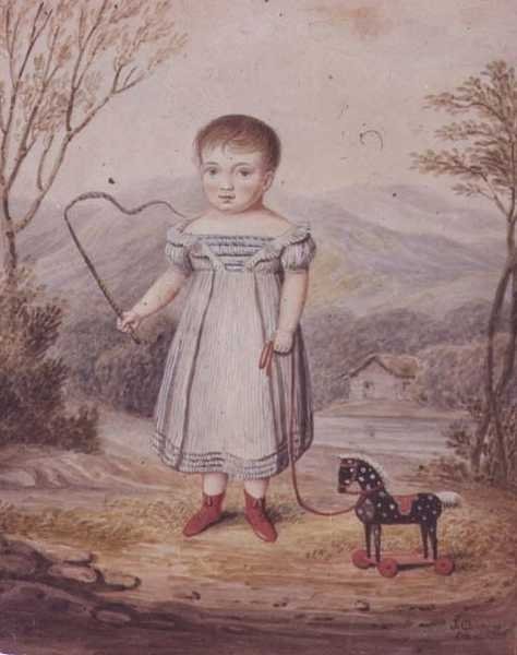 Pige med en legetøjshest af John Gadsby Chapman