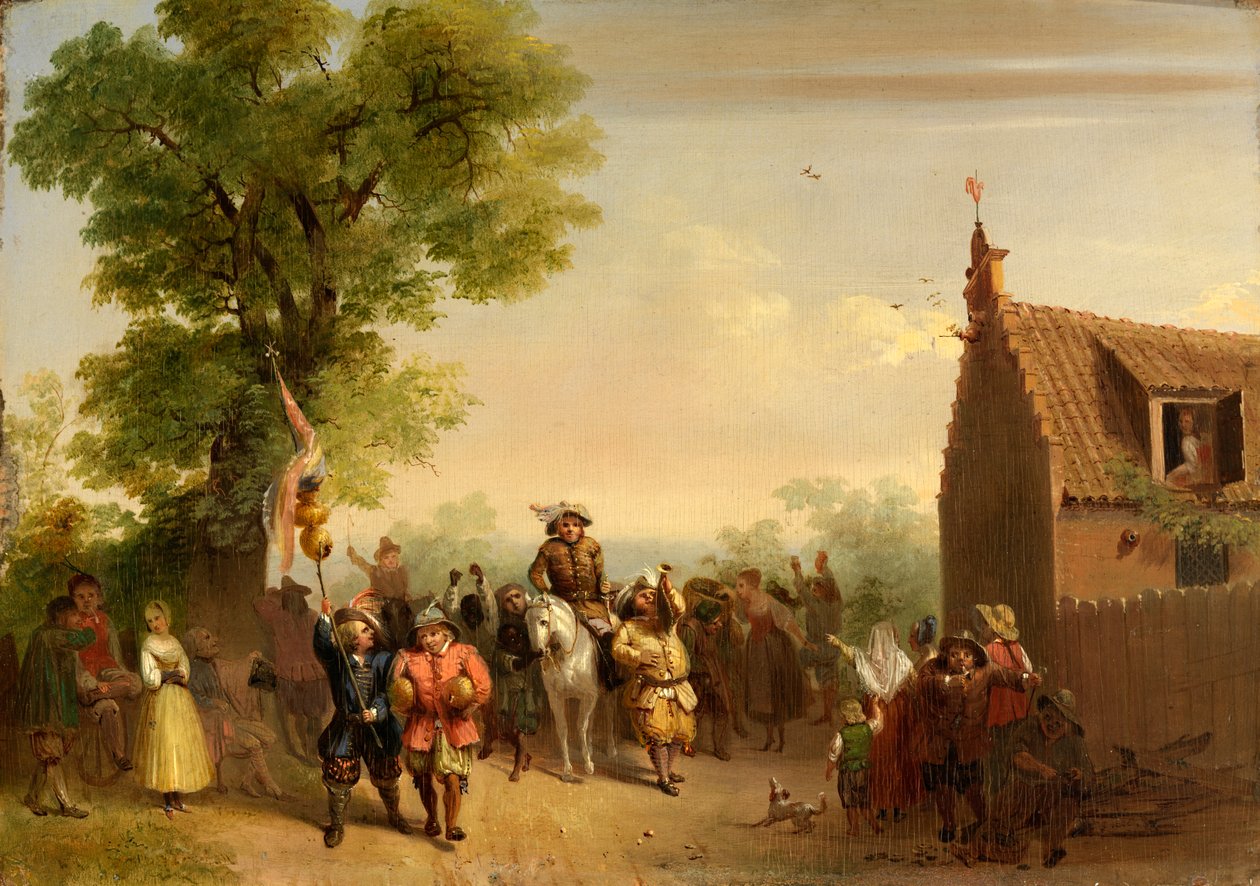 Triumf af Stoffel Brinkerhoff, på hans tilbagevenden fra hans erobringer i øst, 1835. af John Gadsby Chapman