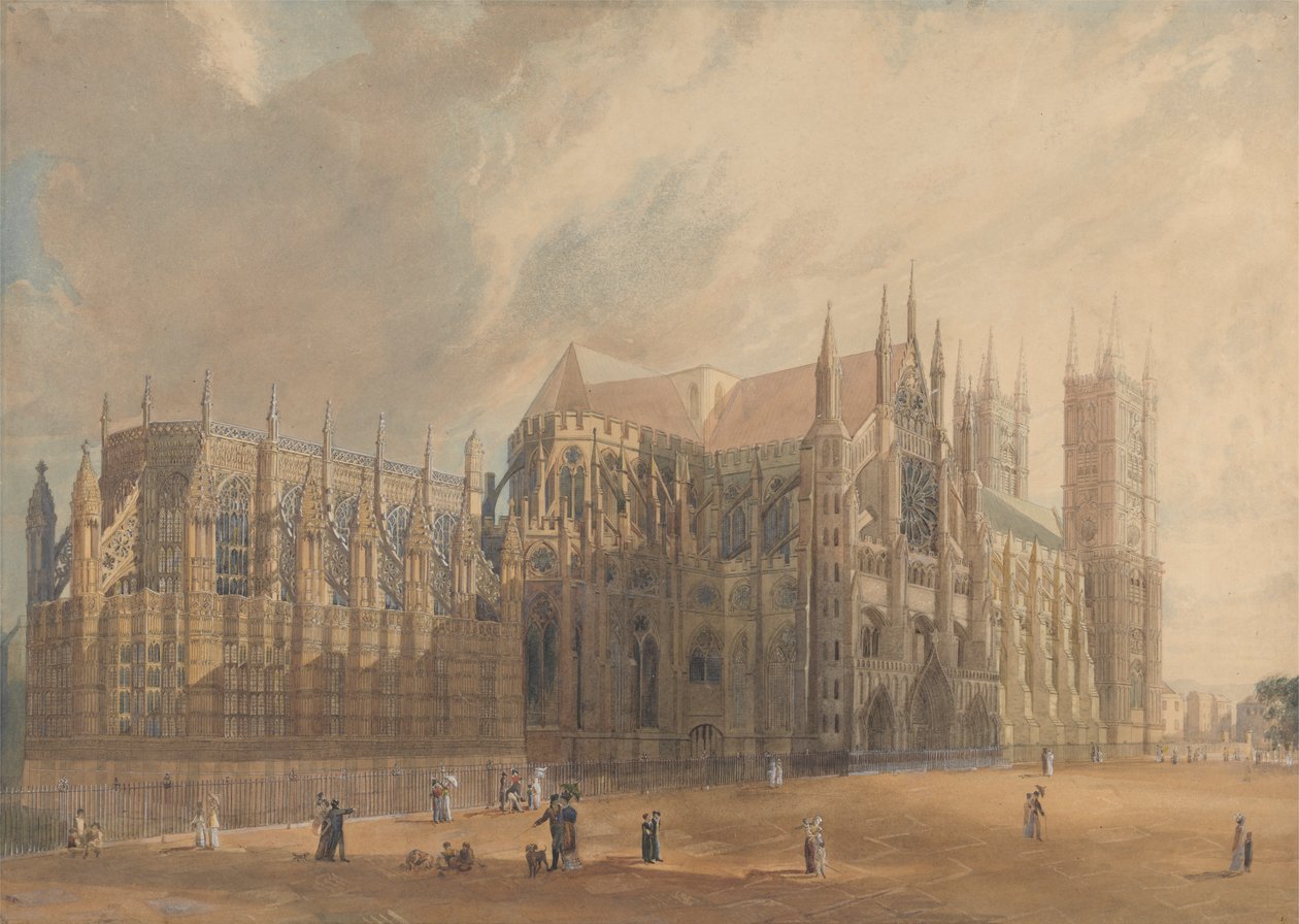 Nordøst udsigt over Westminster Abbey af John Gendall