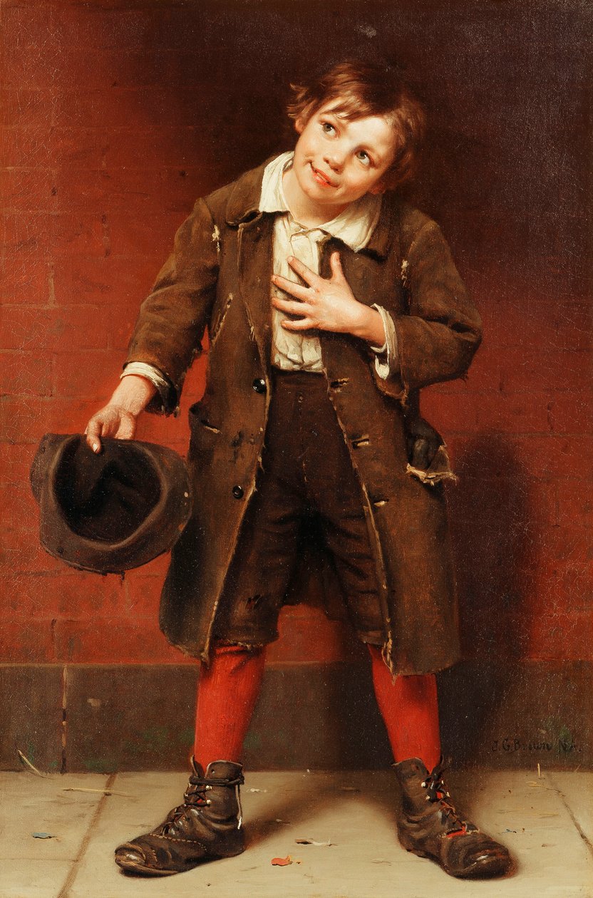 Tiggerdreng, ca. 1885-1887 af John George Brown