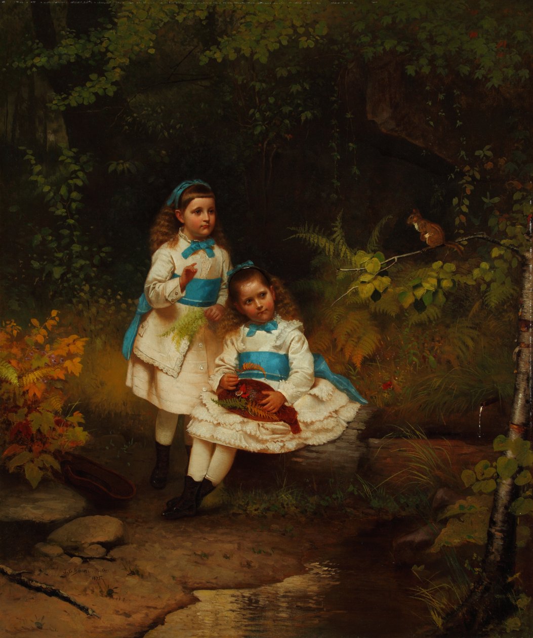 Ved skovbækken 1875 (olie på lærred) af John George Brown