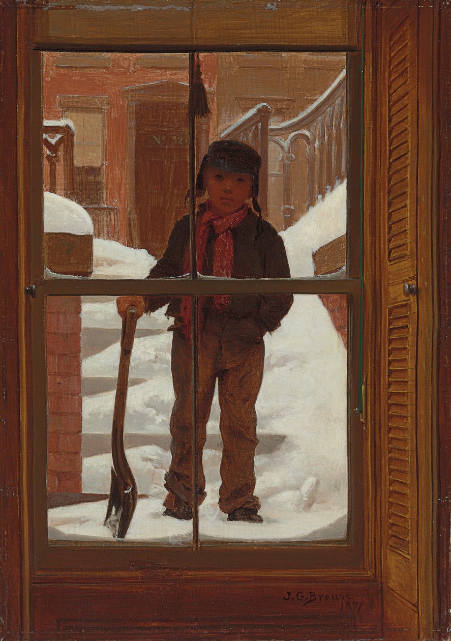 Kan jeg skovle sneen af?, 1871 af John George Brown