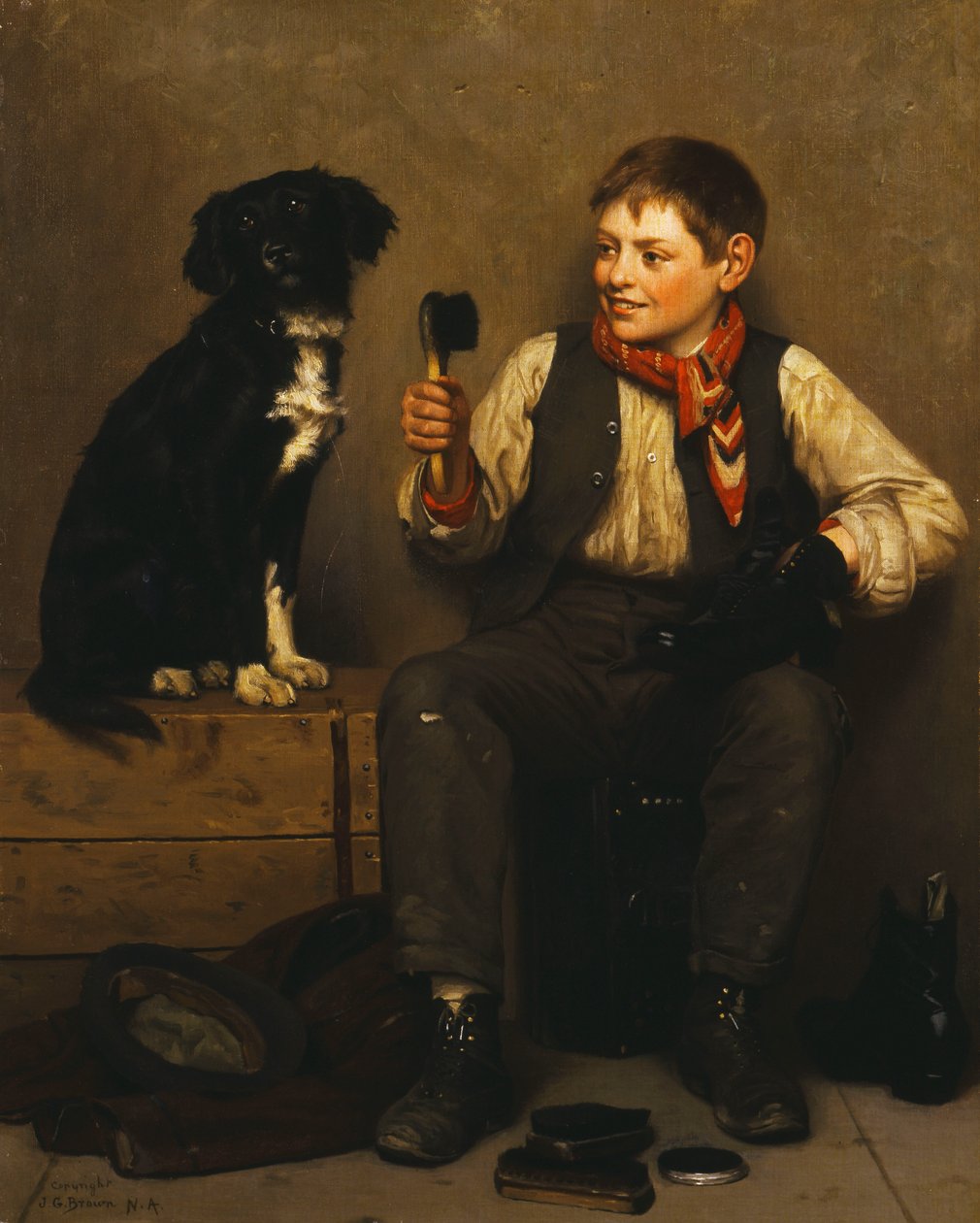 Kan ikke lokkes, af John George Brown
