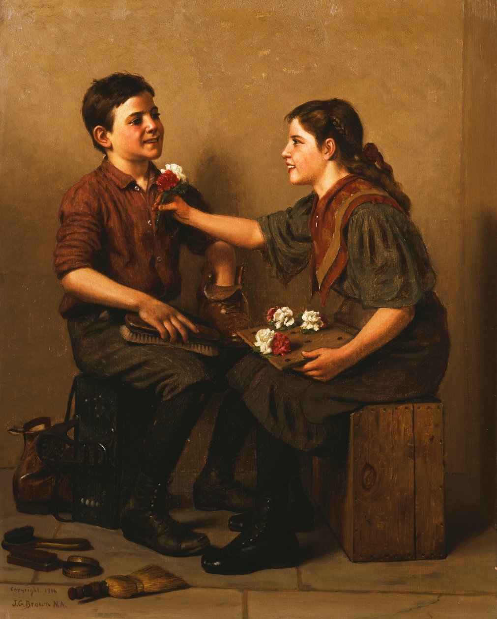 Kun en nikkel, Joe, 1906 af John George Brown