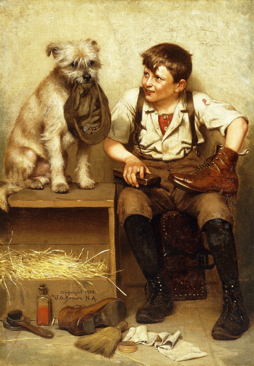 Skopudsede dreng, 1902 af John George Brown