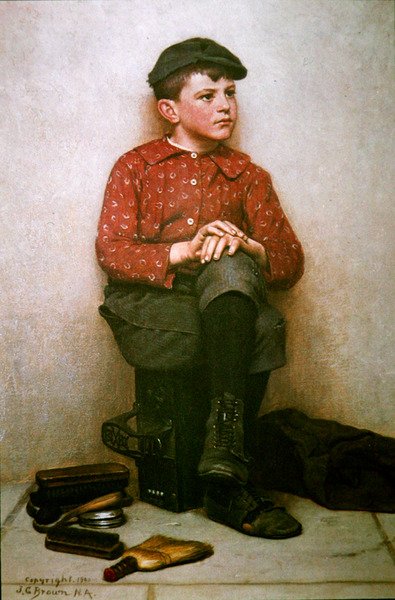 Shoeshine Boy, New York af John George Brown