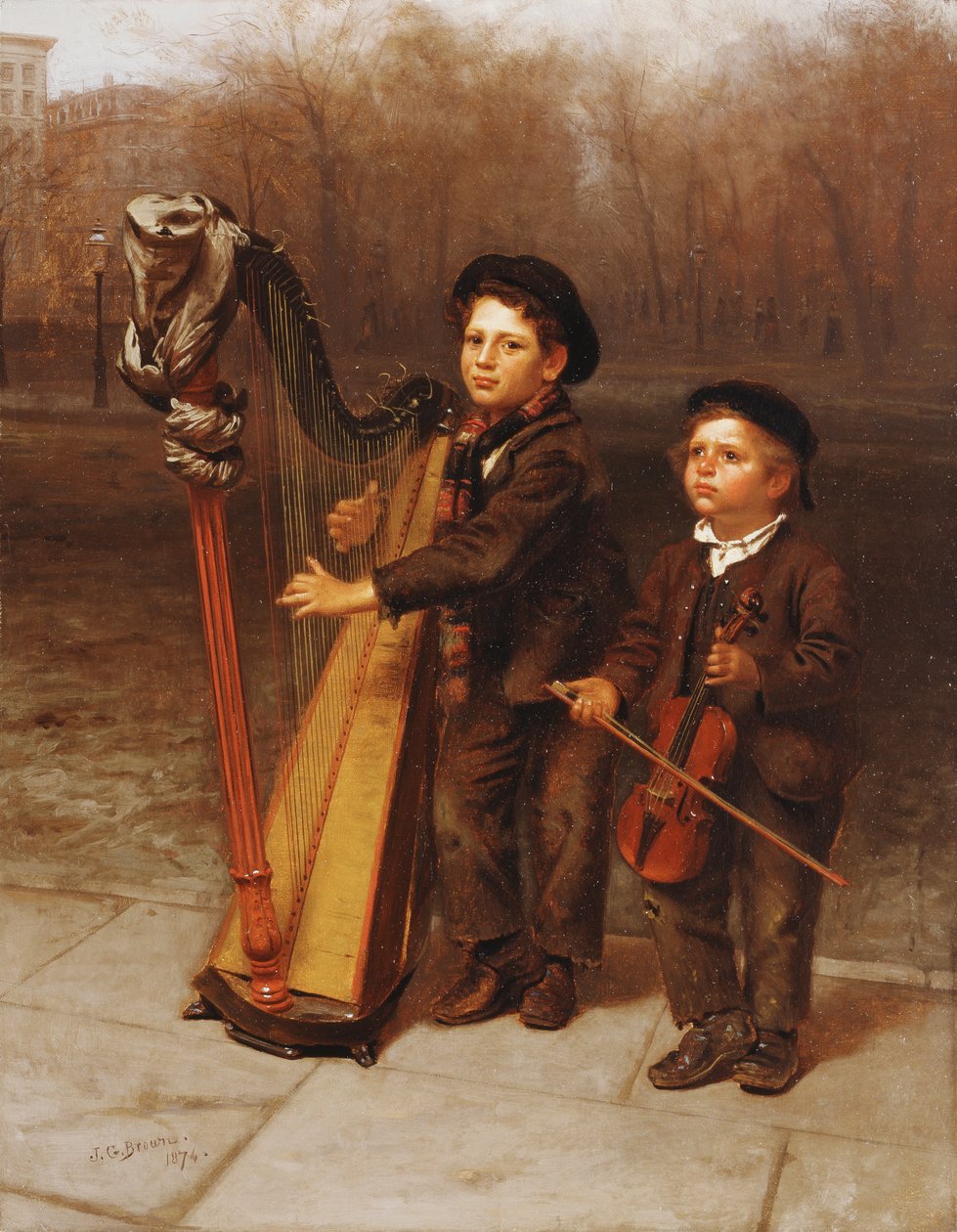 De små barnevogne, 1874 af John George Brown