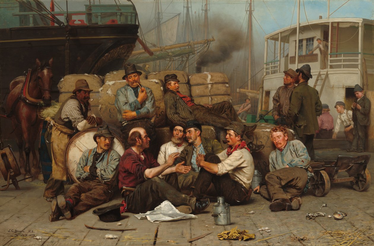 Langstrandsmændenes middag af John George Brown