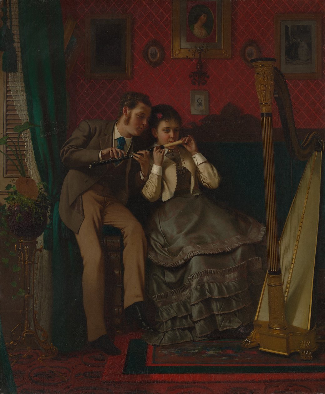 Musikundervisningen, 1870. af John George Brown