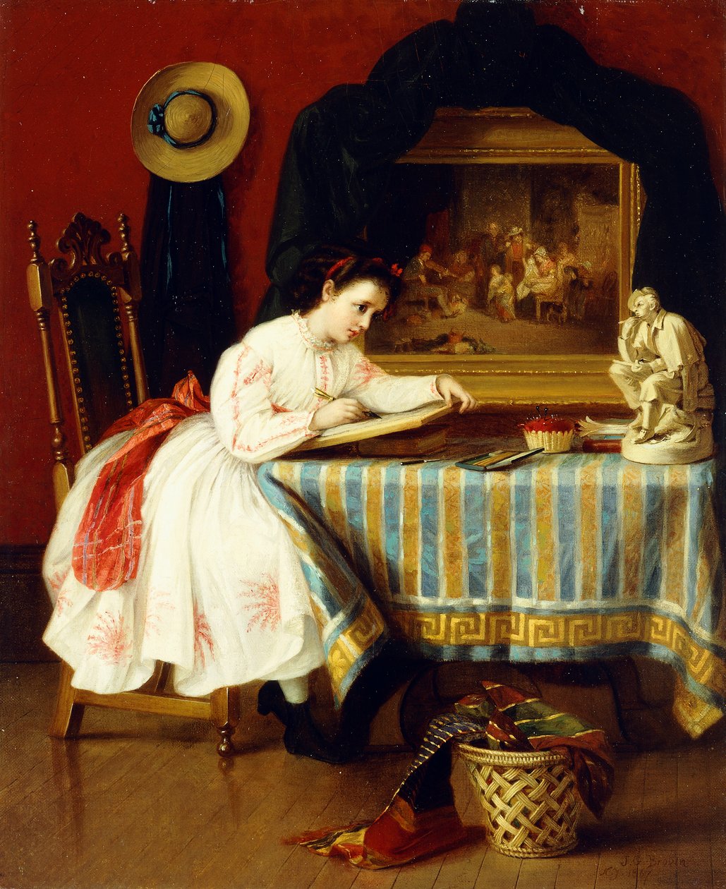 Den unge kunstner, 1867 af John George Brown