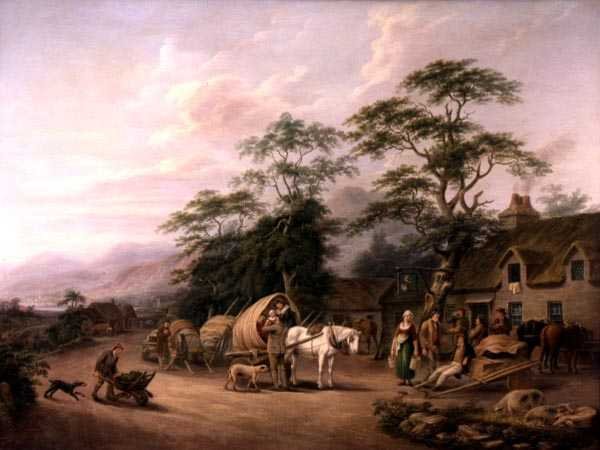 A Country Scene in Ireland (olie på lærred) af John George Mulvany
