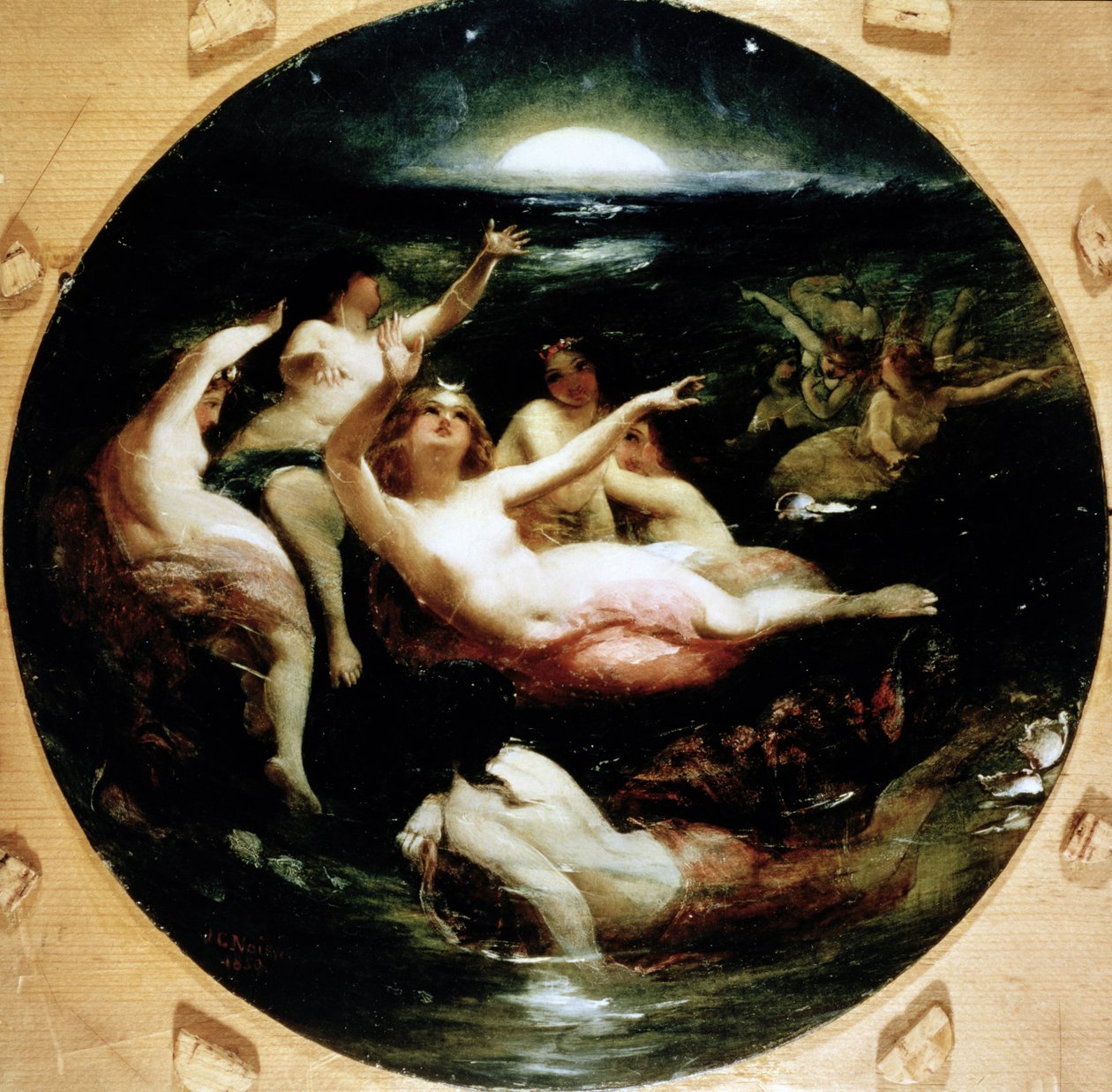 Diana og hendes nymfer, 1850 af John George Naish