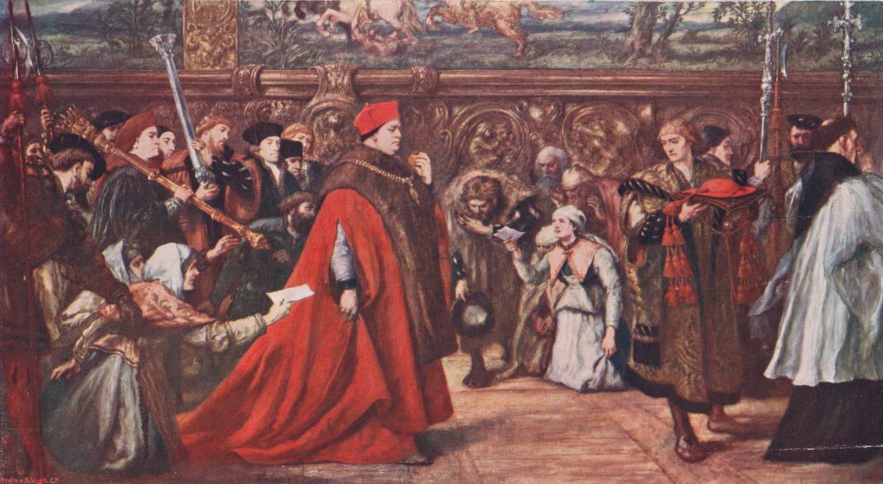 Kardinal Wolsey går i procession til Westminster Hall 1515 af John Gilbert