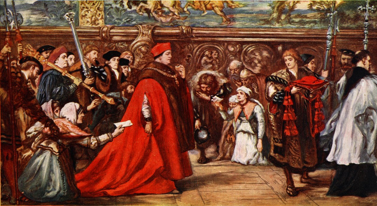 Kardinal Wolsey på vej til Westminster Hall, illustration fra 