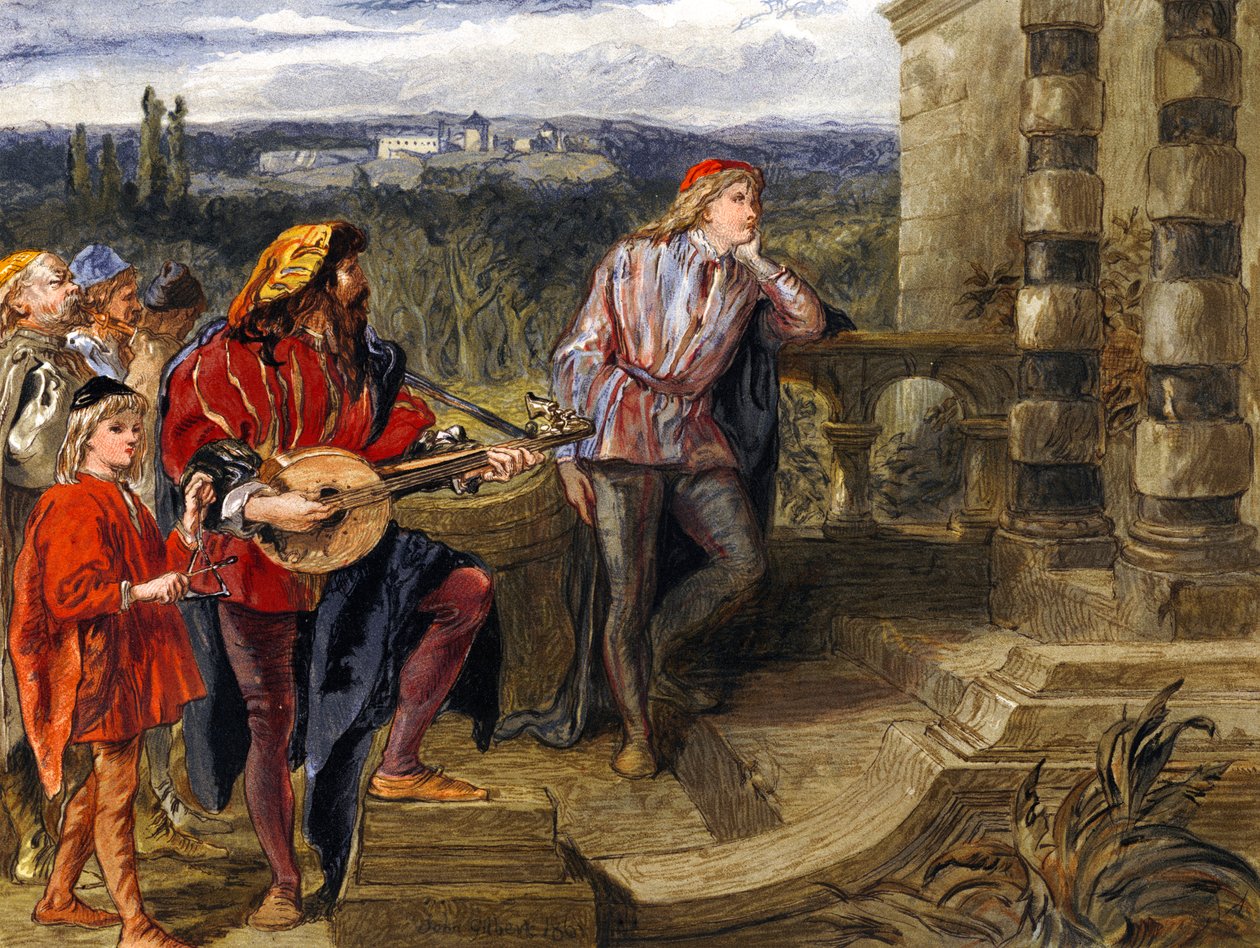 Illustration til De to herrer fra Verona af William Shakespeare af John Gilbert