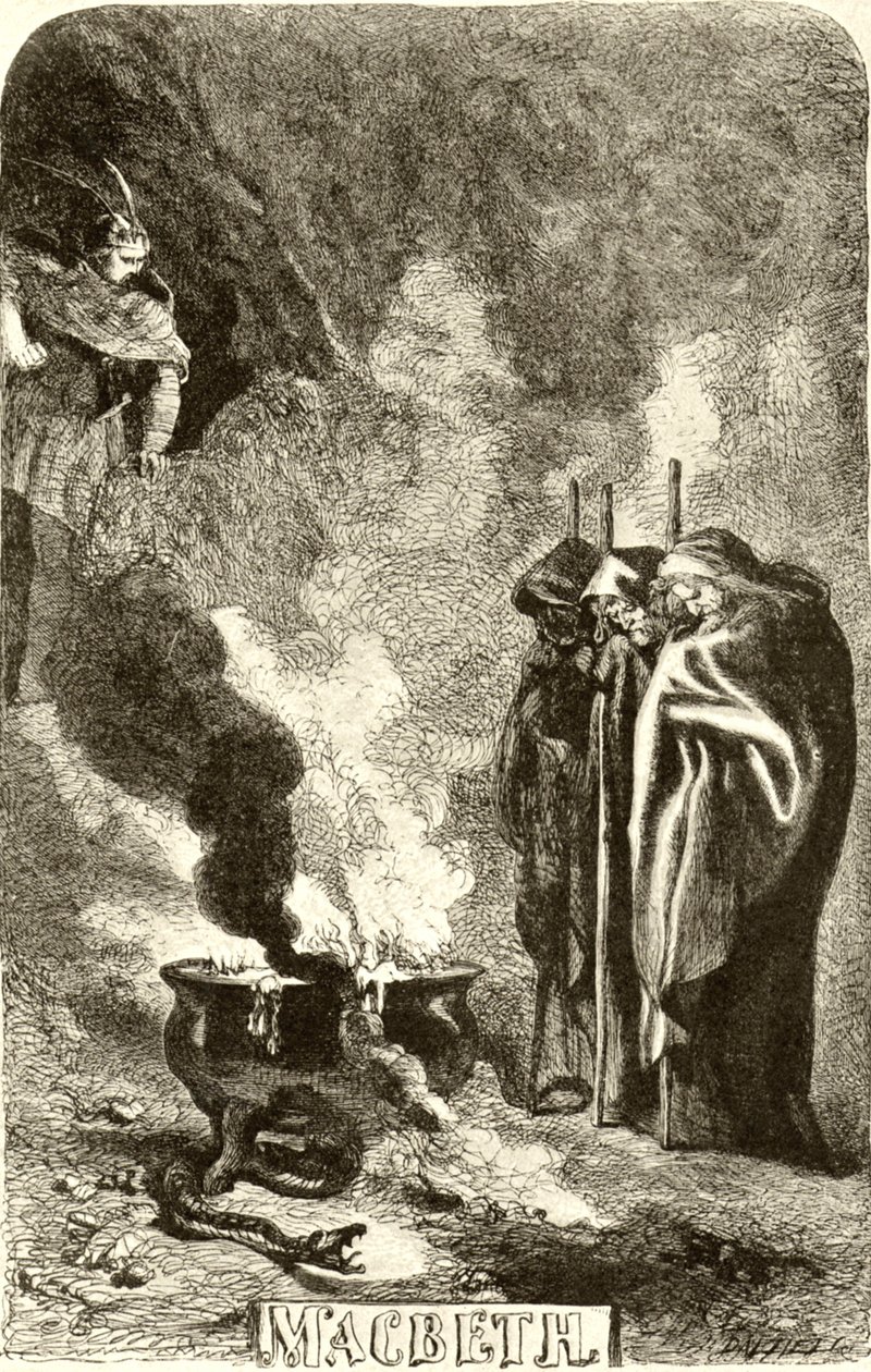 SHAKESPEARE - Macbeth - de tre hekse af John Gilbert