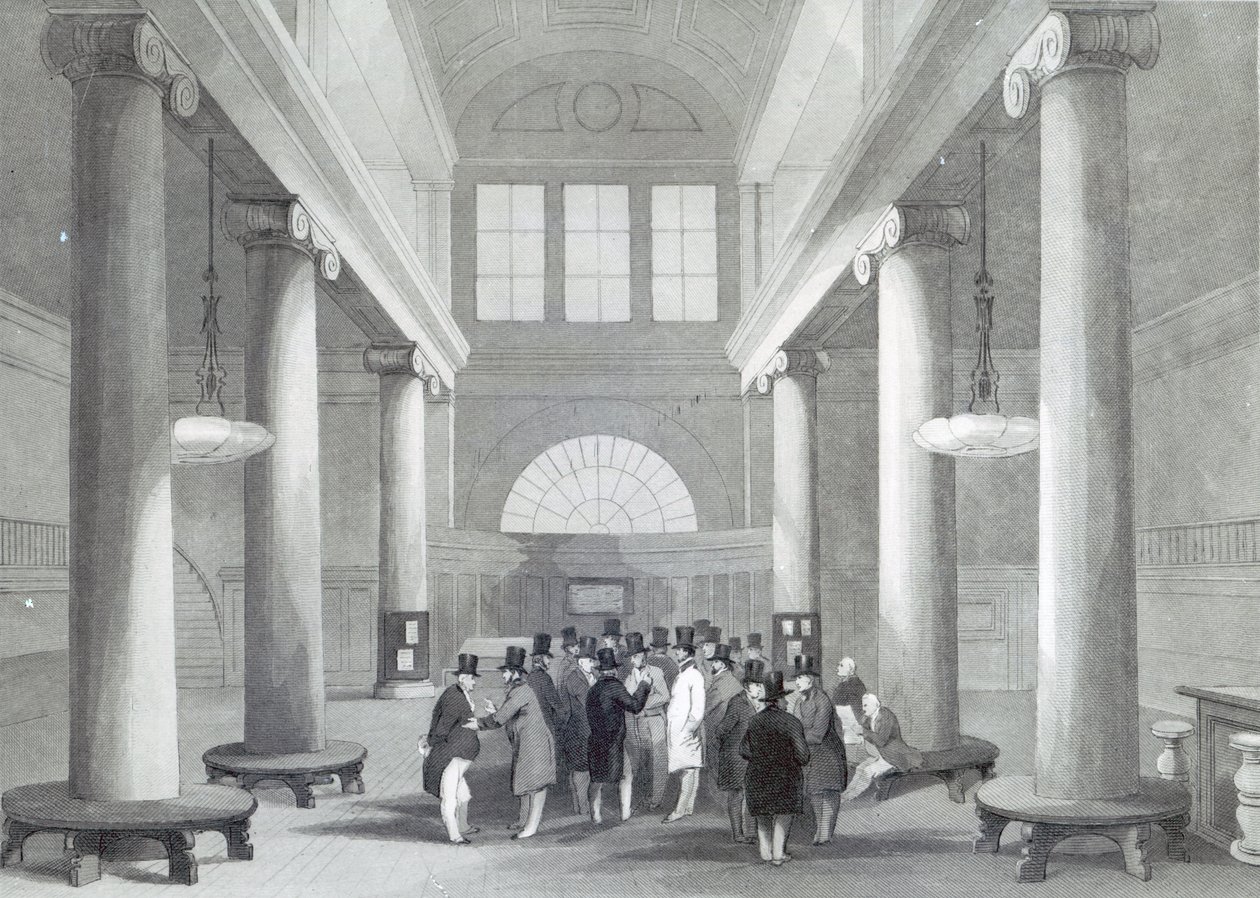 Børs, indgraveret af Henry Melville, ca. 1842 af John Gilbert