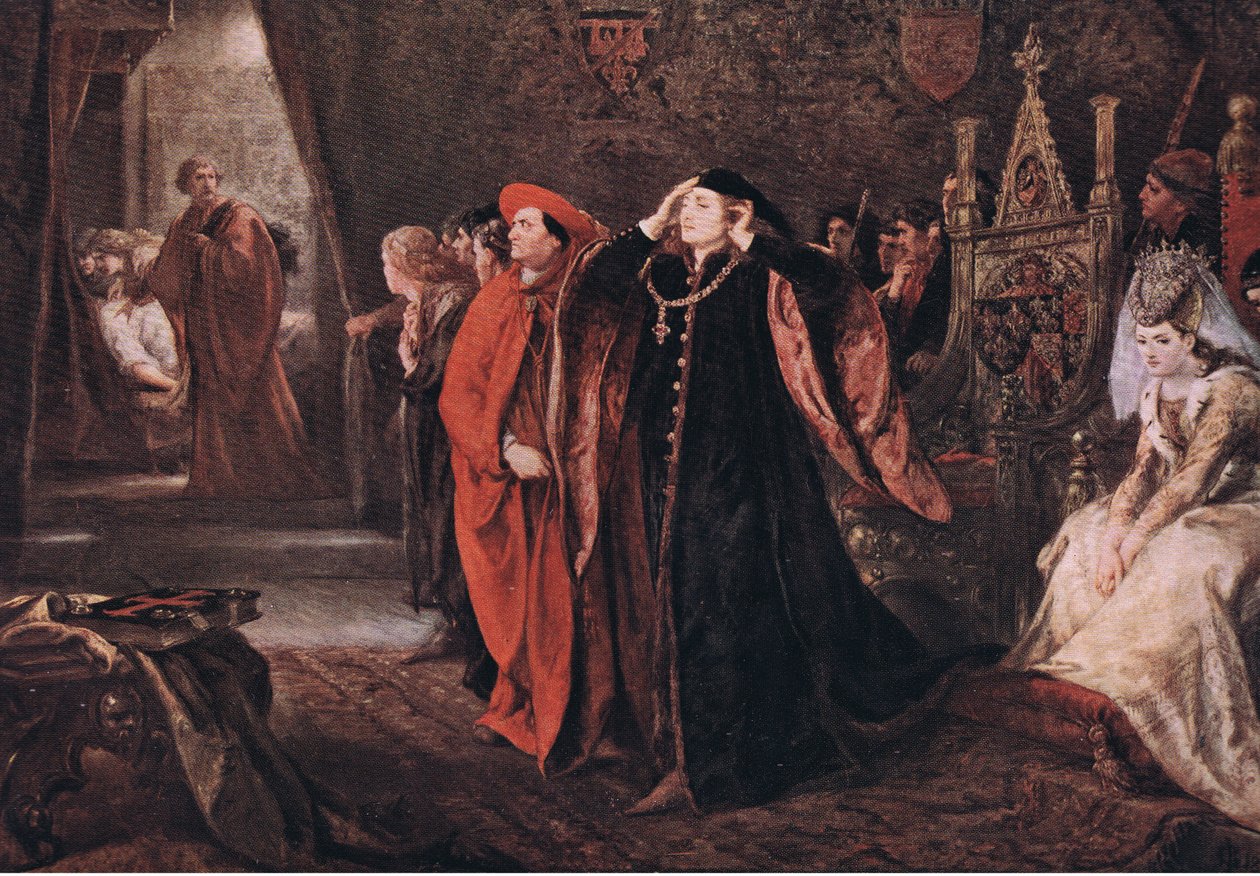 Gloucesters død (Kong Henry VI). Kom her, elskværdige suveræn, se kroppen, fra The Complete Works of William Shakespeare udgivet af J. Coker & Co Ltd. af John Gilbert