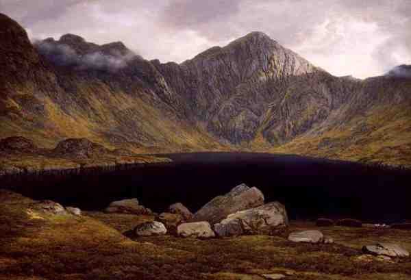 Loch Coruisk, Isle of Skye (olie på lærred) af John Glover