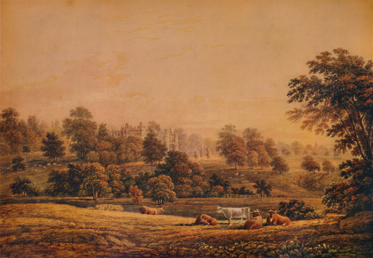 Udsigt over Aldenham Abbey: Hertfordshire, 18.-19. århundrede, 1935 af John Glover