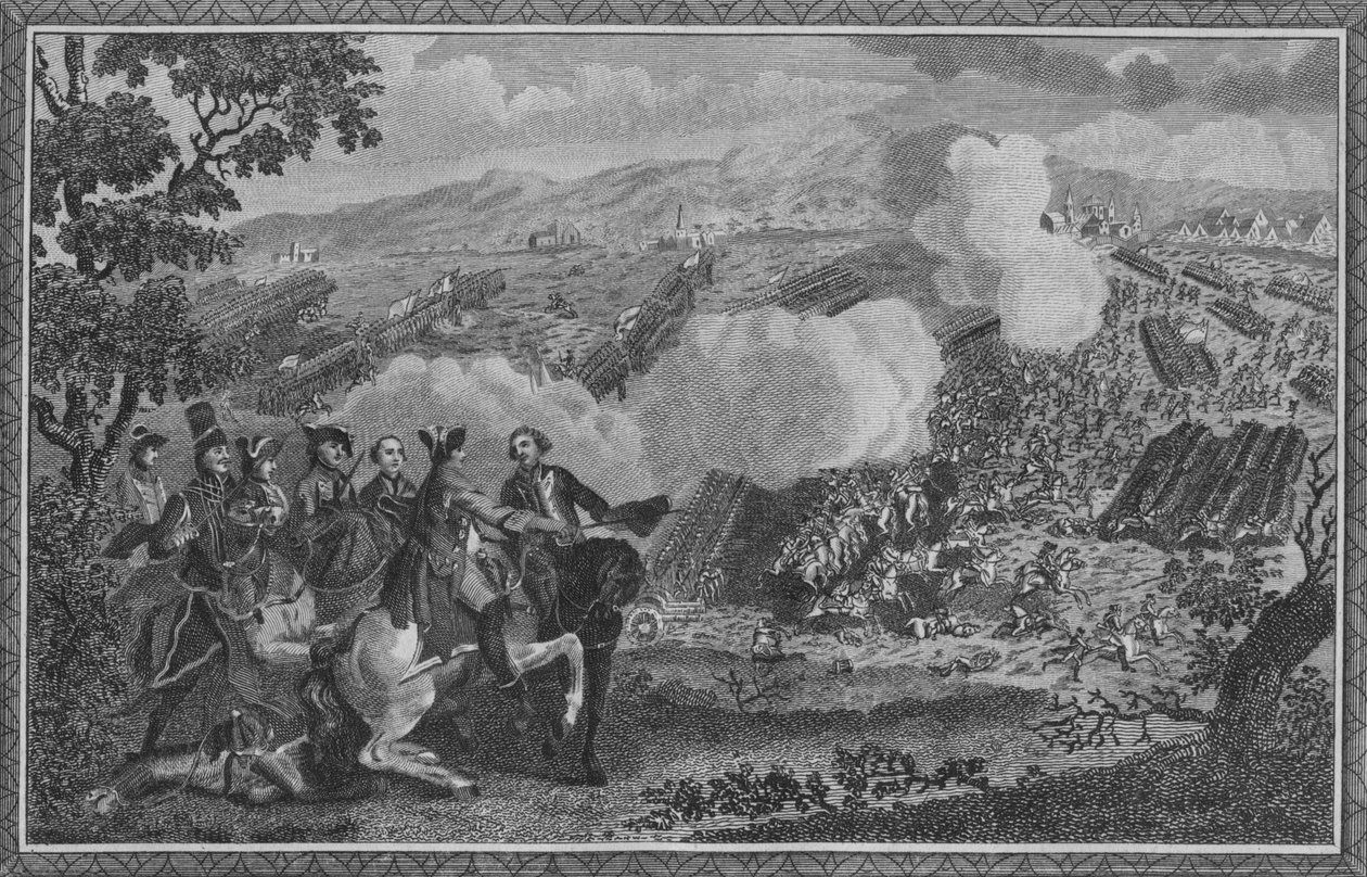 Slaget ved Minden, eller Thornhausen, i Westfalen...1759, 1785. af John Goldar