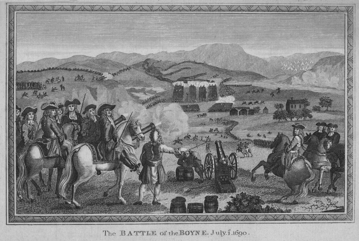 Slaget ved Boyne. 1. Juli 1690, 1785. af John Goldar