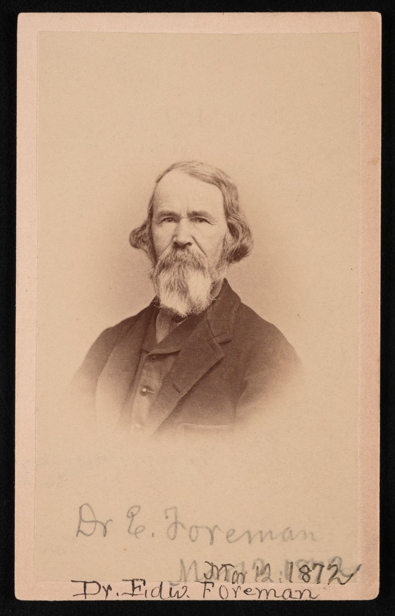 Portræt af Dr. Edward R. Foreman 1808-1885, 12. marts 1872. af John Goldin