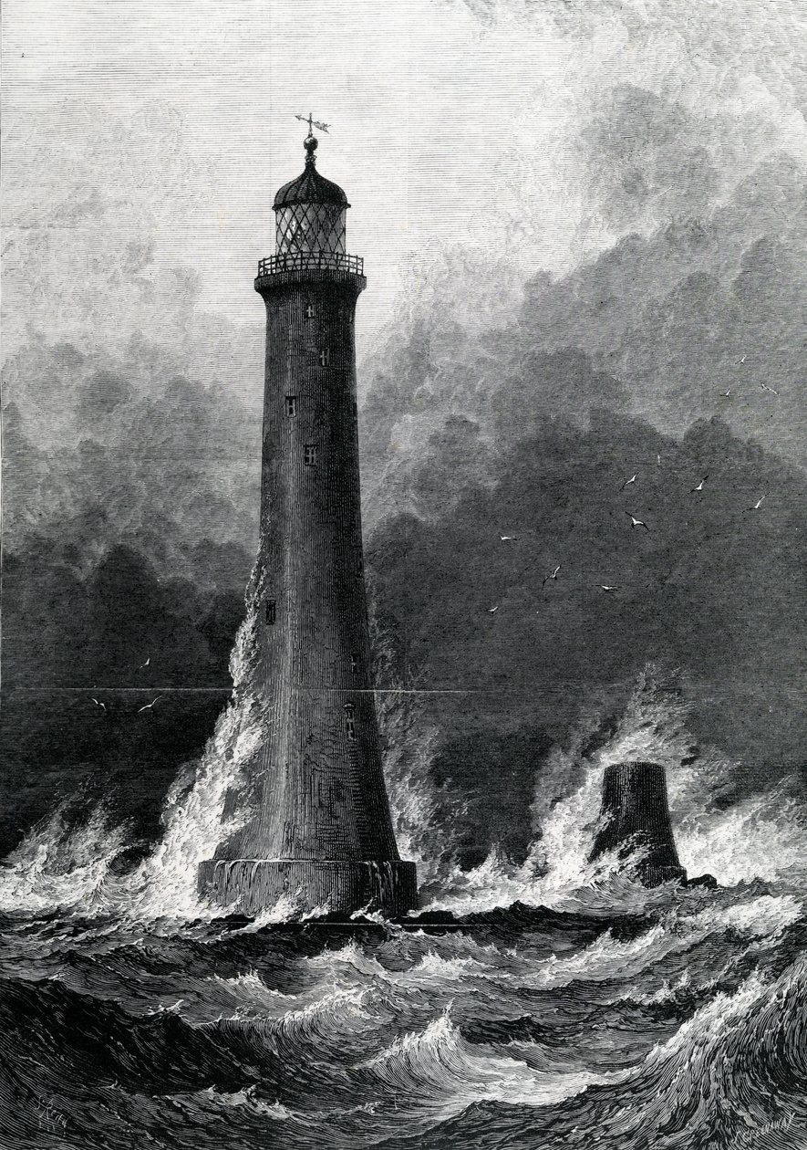 The Proposed New Eddystone Lighthouse, illustration fra 