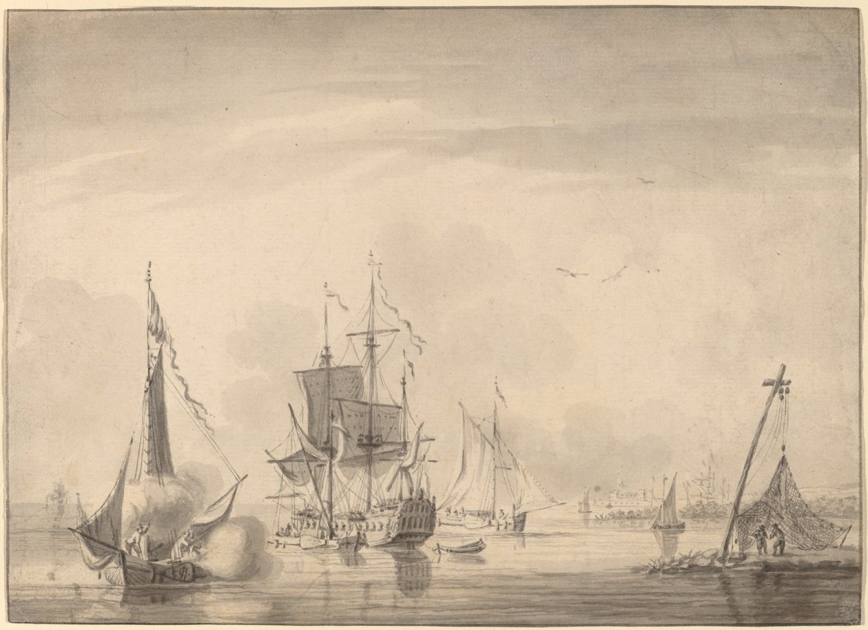 Havnescene af John Greenwood