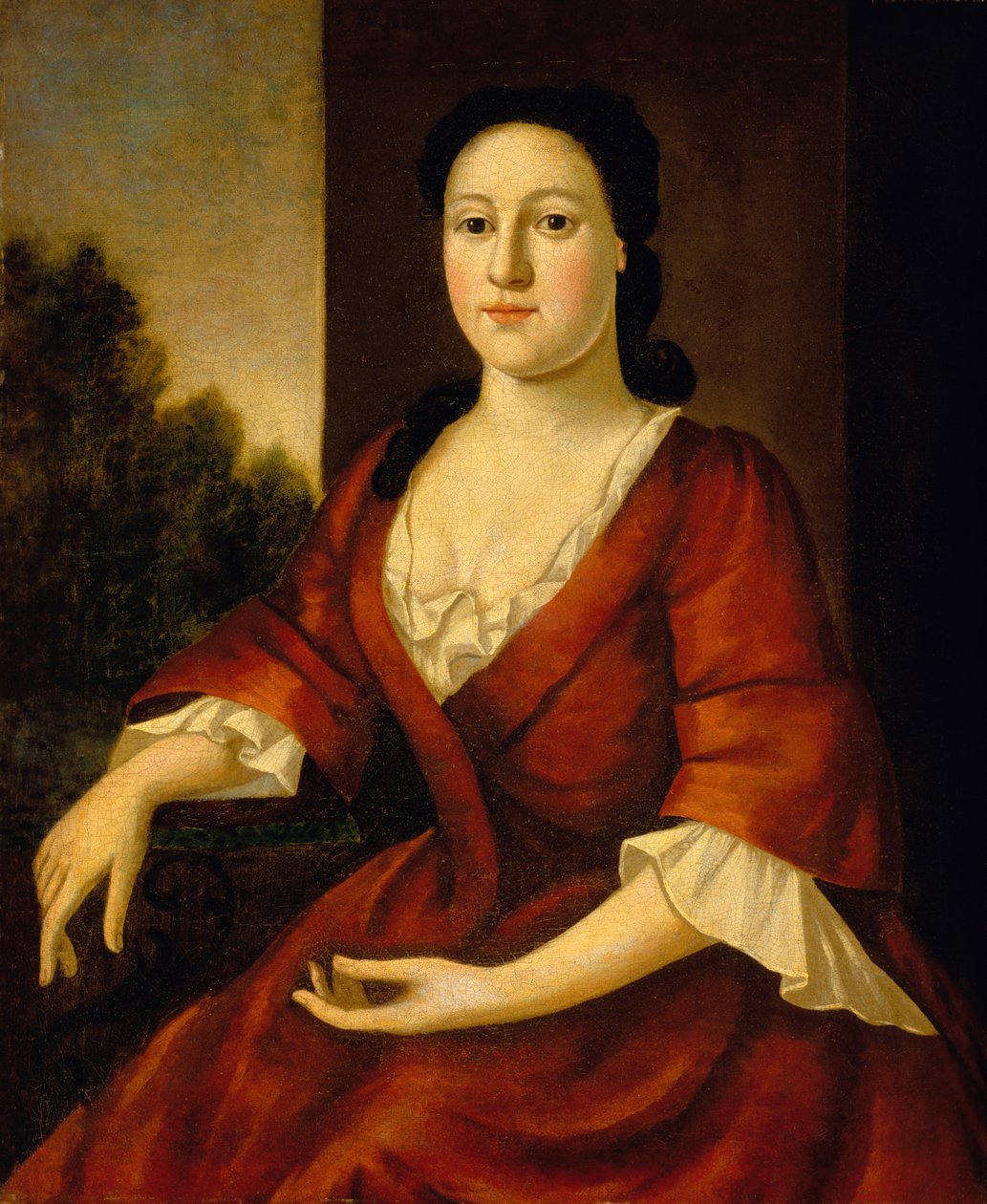 Portræt af Mrs John Greenleaf, født Priscilla Brown (f.1725) c.1748 af John Greenwood