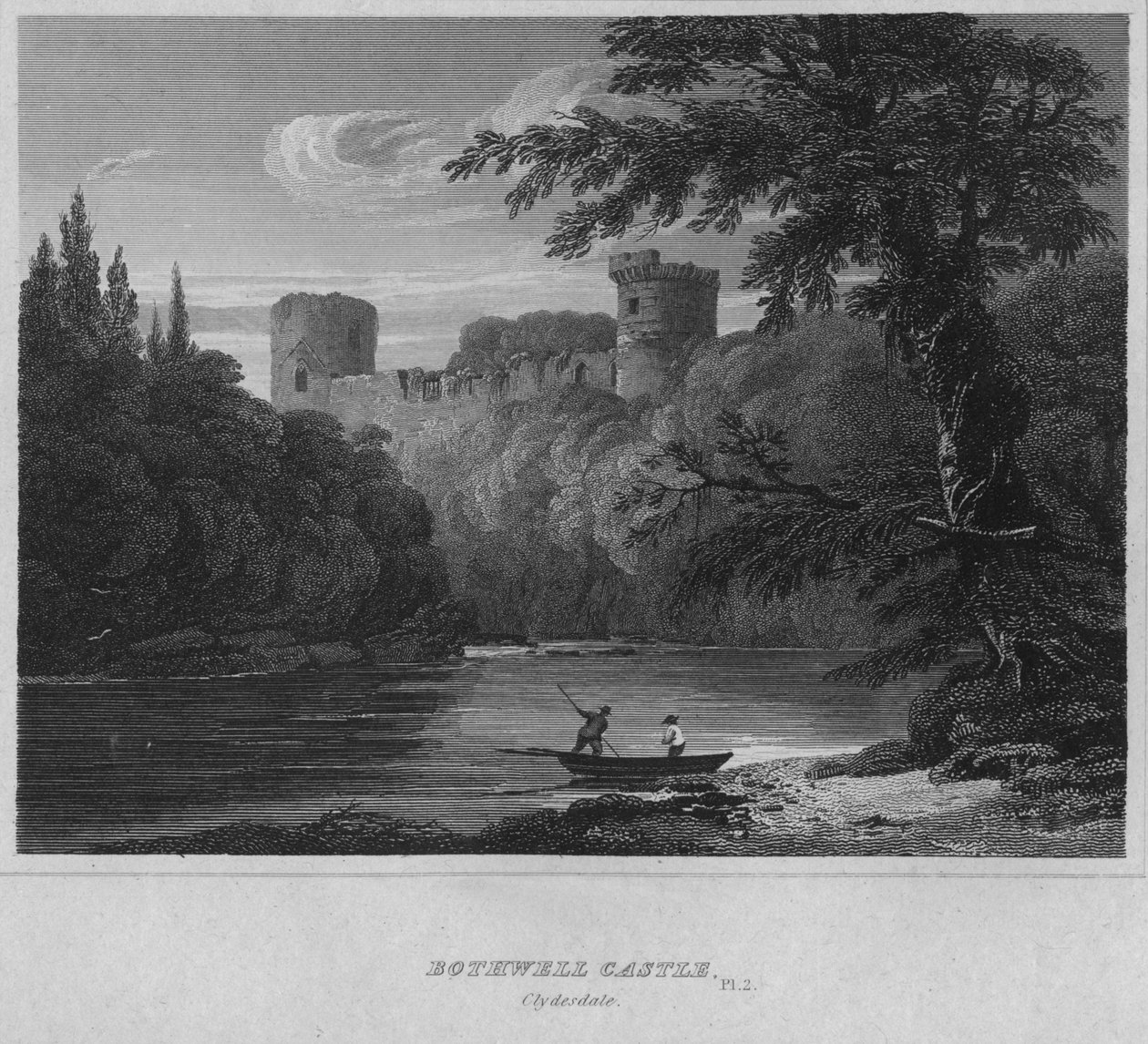 Bothwell Castle, Clydesdale, 1814 af John Greig