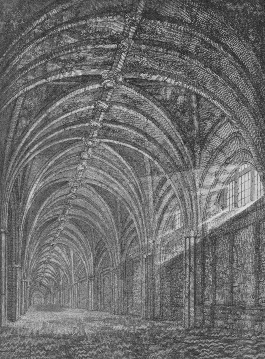Eastern Cloister of St Bartholomews Priory, West Smithfield, City of London, c1805 1906 af John Greig